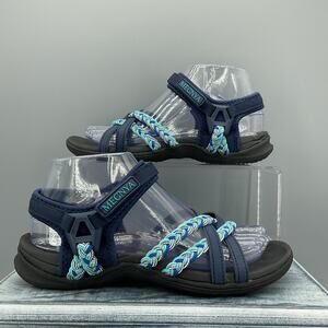 NEW Megnya Women’s Lightweight Hiking Sandals Blue Size 7